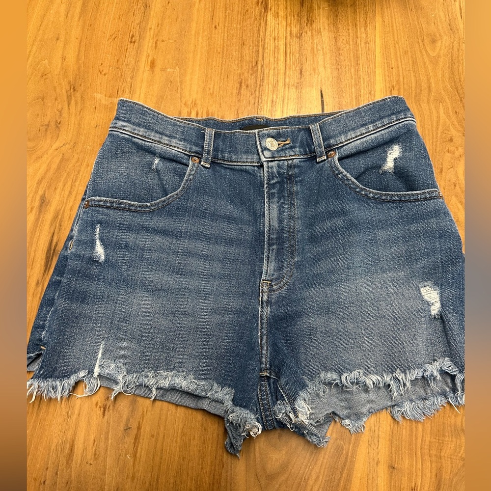 Express Blue Jean Shorts with Cuffed Hem